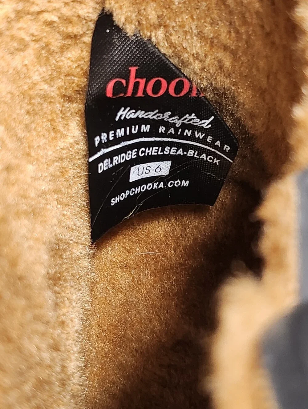 Chooka Women's Delridge Faux Fur Chelsea Rain Boot Size 6